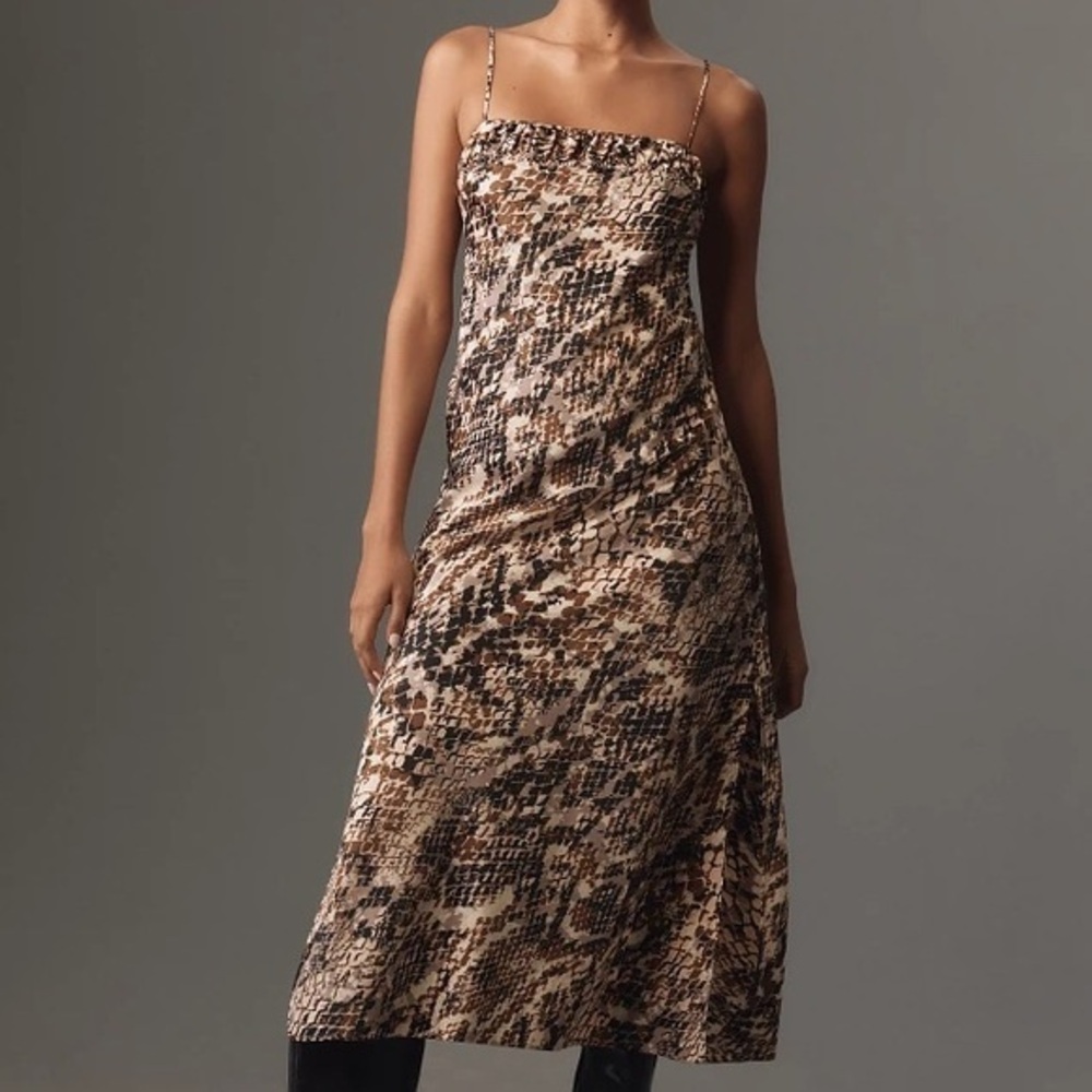 Anthropologie Square-Neck Slip Dress